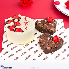 Java Love Blossom Vanilla Bento Cake With 2 Brownies  Online for cakes