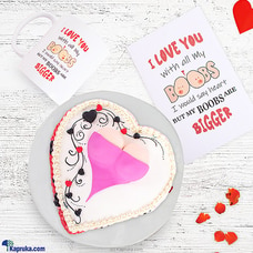 Boobylicious Cake With Greeting Card  and Mug  Online for cakes