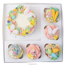 Cinnamon Lakeside Easter Bento Cake With 5 Cupcakes Buy Cake Delivery Online for specialGifts