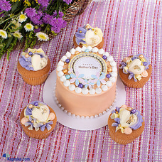 Pastel Pleasures Mother`s Day Bento Cake With 5 Cupcakes  Online for cakes