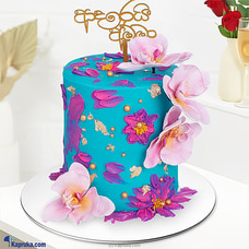 Blue Bliss Orchid Delight Mother`s Day Cake Buy Cake Delivery Online for specialGifts