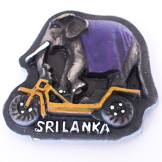 Elephant with Bicycle Fridge Magnet -Black Buy MISL Online for cross_border