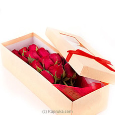 Dozen Red Roses In Recycled Paper Box ANNIVERSARY,VALENTINE,REDROSES at Kapruka Online