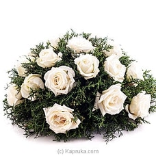 White Roses Coffin Wreath Buy sympathy Online for specialGifts