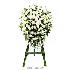 Funeral Wreath - White Roses Buy Flower Republic Online for flowers