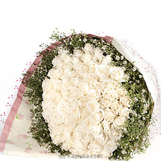 100 White Rose Bouquet BOUQUET,FUNERAL at Kapruka Online
