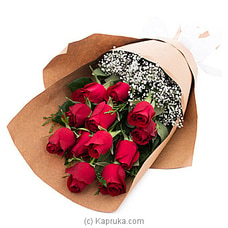 Cupid`s Charm 12 Red Roses Bouquet Buy valentine Online for specialGifts