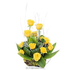 Golden Poesy Flower Arrangement at Kapruka Online