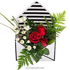 Love Rose Giggles Letter - Mix Of  Red Roses And Chrysanthemums Buy Flower Republic Online for flowers
