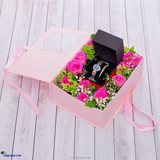 A Time Piece In Roses Flower Box With Watch Buy Flower Republic Online for flowers