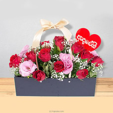 `Adarei` Rose Bag flower arrangement with 12 Red Roses at Kapruka Online