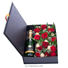 A Day In Paradise, Roses & Sparkling Drink Buy Flower Republic Online for flowers