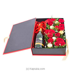 Ever Rose Centerpiece And Wine for Chiristmas Buy Flower Republic Online for flowers