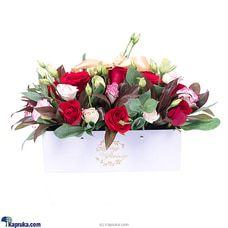 Dazzling Romance Floral Arrangement With 12 Red Roses Buy Flower Delivery Online for specialGifts