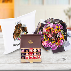 You Mean Everything To Me Amma 15 Piece Java Chocolate With Cuddly Pillow  By Flower Republic  Online for flowers