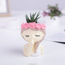 Spiky Serenity Cactus With Girl Pot Buy Flower Delivery Online for specialGifts