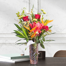 Crimson Trio Vase Buy same day delivery Online for specialGifts
