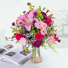 Pretty In Pink Medley Vase Buy Flower Delivery Online for specialGifts