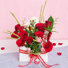 Cocoa Kisses And Roses Embrace  Arrangement Buy Flower Delivery Online for specialGifts