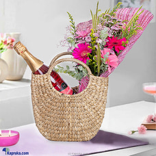 Pink Champagne Dreams Flower Medley Arrangement at Kapruka Online