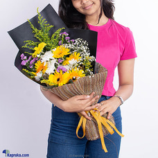 Golden Bliss Blossoms Mother's Day Arrangement at Kapruka Online