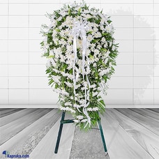 White Chrysanthemums Funeral Wreath Buy Flower Delivery Online for specialGifts