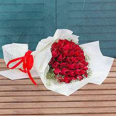 Sealed with a Kiss 40 Red Rose bouquet at Kapruka Online