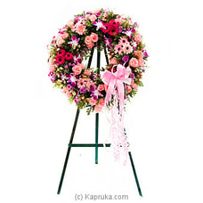 Funeral Wreath - A With Stand ORCHIDS,PINKROSES at Kapruka Online