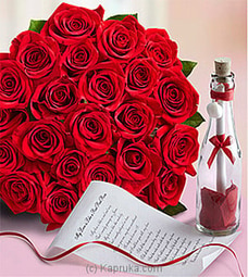 24 Roses With Message In Bottle  Online for specialGifts