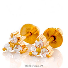 22kt Gold Ear Stud With Colour Stones(E83/1) Buy Jewellery Online for specialGifts