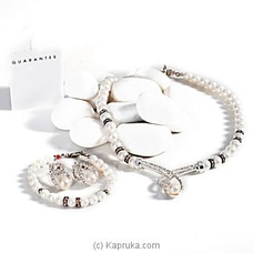 Crystal Shell Pearl Necklace Set -  GP0712 Buy Stone N String Online for specialGifts
