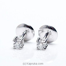18k White Gold Earring Set (ALE 640 .10) By Alankara at Kapruka Online for specialGifts