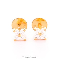 Vogue 22K Gold  Ear Stud Set With 8(c/z) Rounds Buy VOGUE Online for specialGifts
