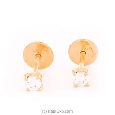 22K Gold  Ear Stud Set With 2(c/z) Rounds Buy VOGUE Online for specialGifts