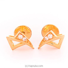 Vogue 22K Gold  Ear Stud Set With 4(c/z) Rounds Buy VOGUE Online for specialGifts