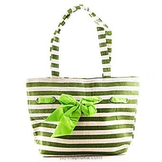 Summer Time Green Stripe Bag Buy On Prmotions and Sales Online for specialGifts