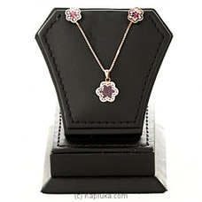 Pink Gold Pendant With Earing Set Buy DIAMOND DREAMS Online for specialGifts