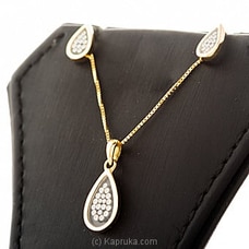 18kt Yellow Gold Pendant With Earing Set Buy DIAMOND DREAMS Online for specialGifts