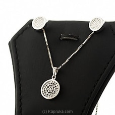 18kt White Gold Pendant With Earing Set Buy DIAMOND DREAMS Online for specialGifts