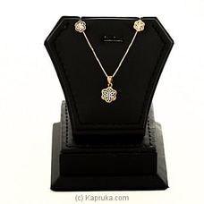 18kt Yellow Gold Pendant With Earing Set Buy DIAMOND DREAMS Online for specialGifts