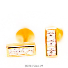 22kt Gold E`stud Set With Cubic Zirconia-E961/2  Online for specialGifts