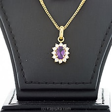 22kt Gold Pendant With Amethyst  & Cubic Zirconia (P580/1)  Online for specialGifts