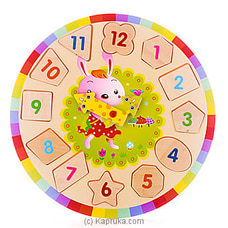 Kids Learning Wooden Puzzle Clock - Rabbit Buy Brightmind Online for specialGifts