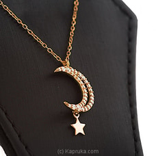 Moon Star Stone Pendant With Necklace - Swarovski Elements Buy Swarovski Online for specialGifts