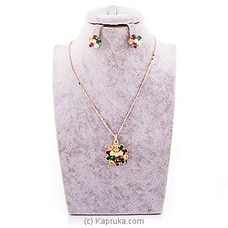 Color Stone Jewelry Set ( Necklace And Earrings Set) Buy Swarovski Online for specialGifts