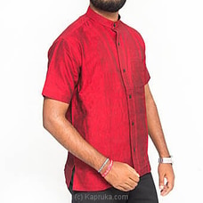 Homins Handloom Short Sleeve Red ShirtÂ  FORHIM at Kapruka Online