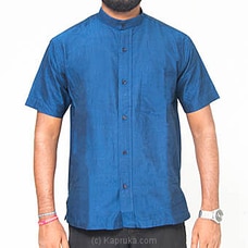 Homins Handloom Short Sleeve Dark Blue Shirt  Buy Best Sellers Online for specialGifts