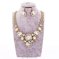 White Stone Jewelry Set ( Necklace And Earrings Set) Buy Swarovski Online for specialGifts