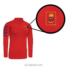 Trinity College Long Sleeve Polo Shirt-Red Buy Trinity College Online for specialGifts
