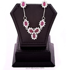 Ruby Necklace & Earing Set Buy Stone N String Online for specialGifts